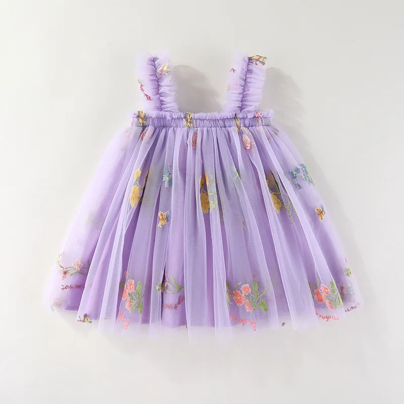 0-3Yrs Summer Newborn Baby Girls Floral Princess Dress Sleeveless 3D Flower A-line Sweet Tulle Dresses