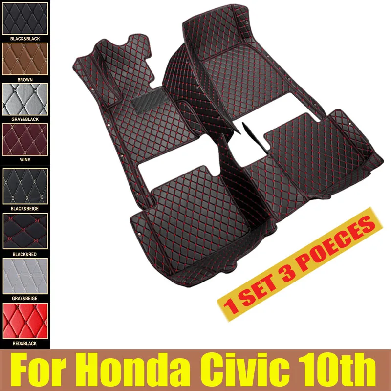 

For Honda Civic 10th 2021 2020 2019 2018 2017 2016 Car Floor Mats Carpets Auto Interior trunk mat Covers Automotive Vehicles