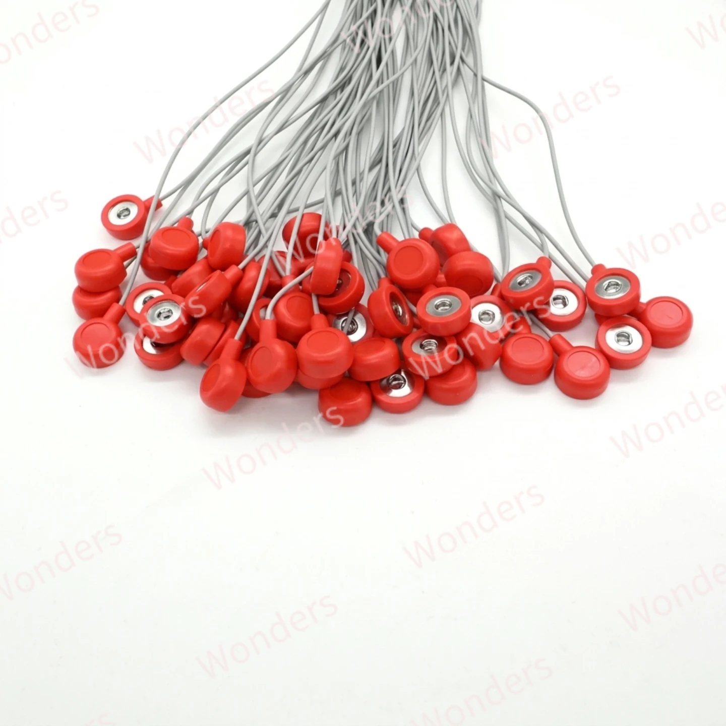 Shielded ECG Monitoring Lead Wire 1m EEG DIN 1.5mm Connector 4mm Snap Electrode Cable for Dynamic ECG/EEG Data Collection