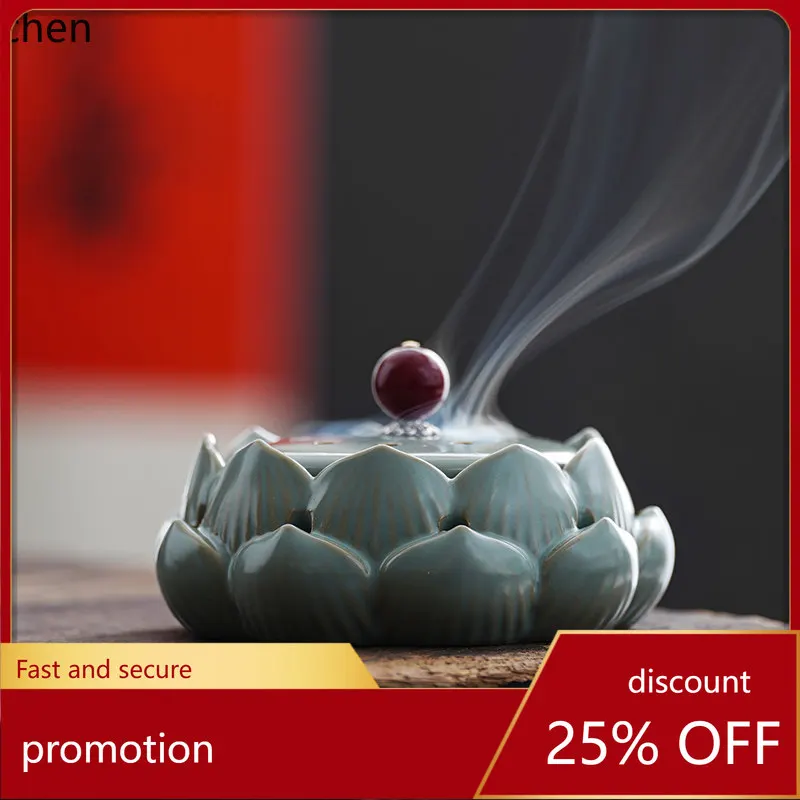 

CZ Ceremony Plate Incense Burner Home Agarwood Indoor Lotus Box Sandalwood Offering Aromatherapy Plate Holder