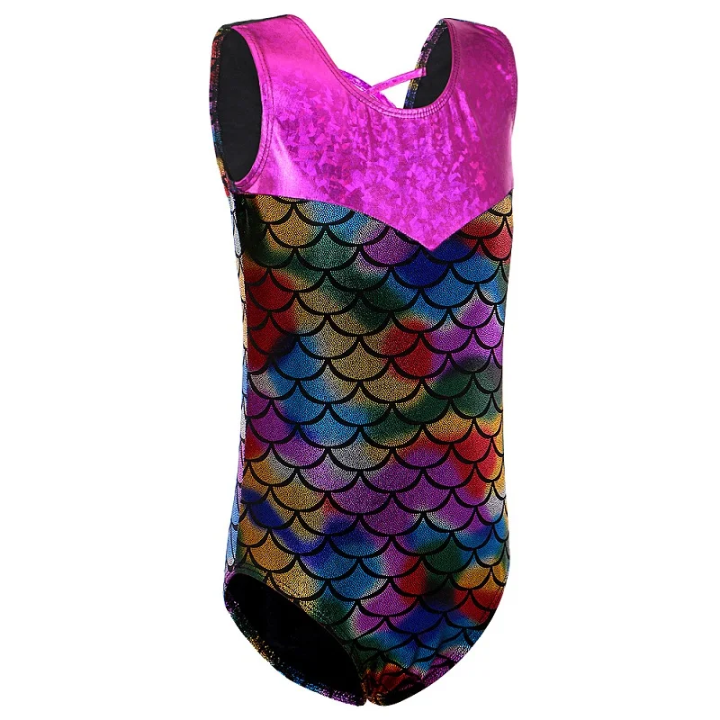 فستان باليه أسود وبنفسجي للفتيات الصغار من baoholo فستان رقص رياضي ثياب باليه جمباز ثياب للأطفال