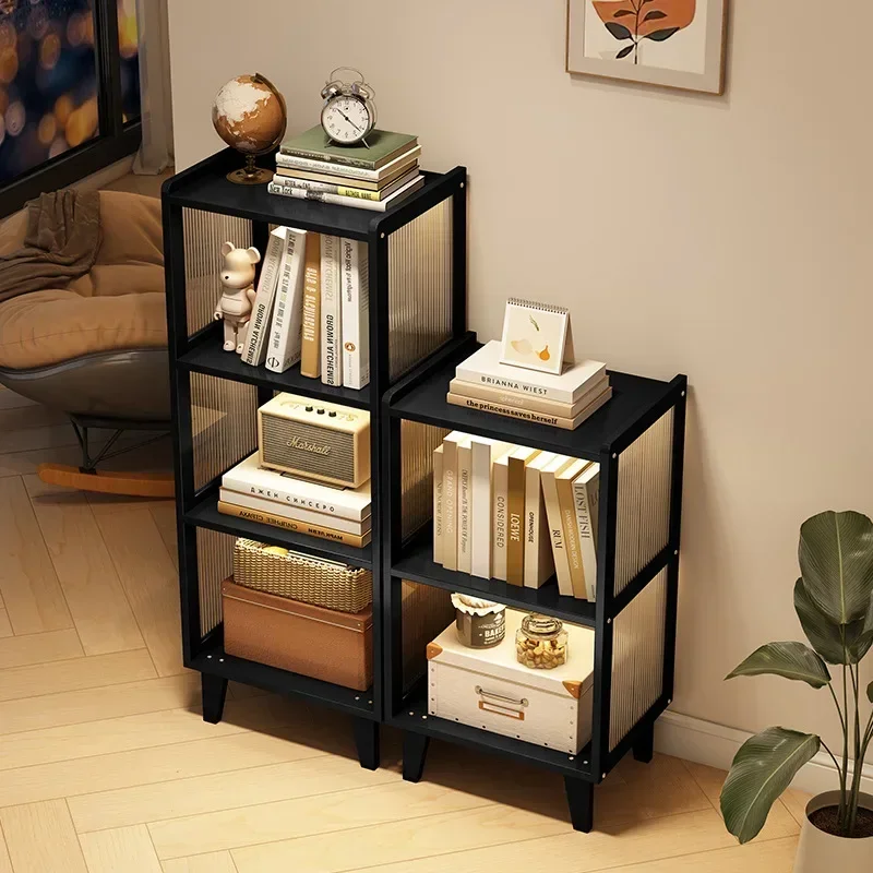Floor-to-ceiling bookcase Home shelf Living room multi-layer storage locker with cabinet door Simple wall office bookshelf