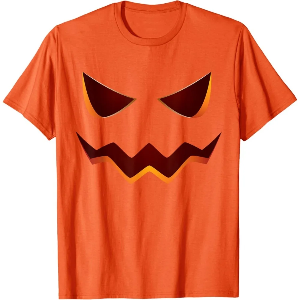 

Jack O' Lantern Pumpkin Face Halloween Costume Gift T-Shirt Unisex Loose Harajuku Breathable Camisetas O-neck Tops