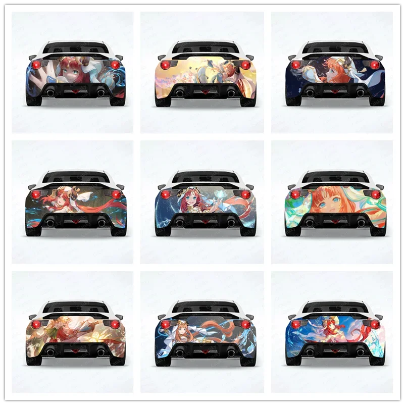 

Genshin Impact Nilou Car Rear Wrap Car-Stickers Car-Decal Creative Sticker Car-Body Appearance Modification Stickers