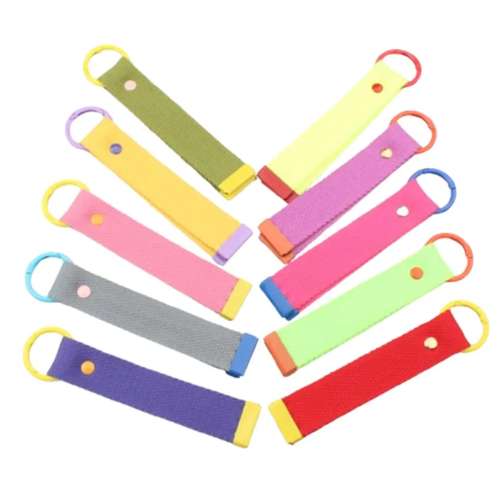 2Pcs Key Holder Colorful Ribbon Rope Keychain Simple Durable Keychain Lanyard DIY INS Bag Pendant Unisex