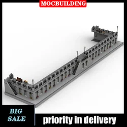 MOC Urban Architecture Street View Modular Promenade - Complete Set Building Block Assembly Train Station Sidewalk Toy Gifts