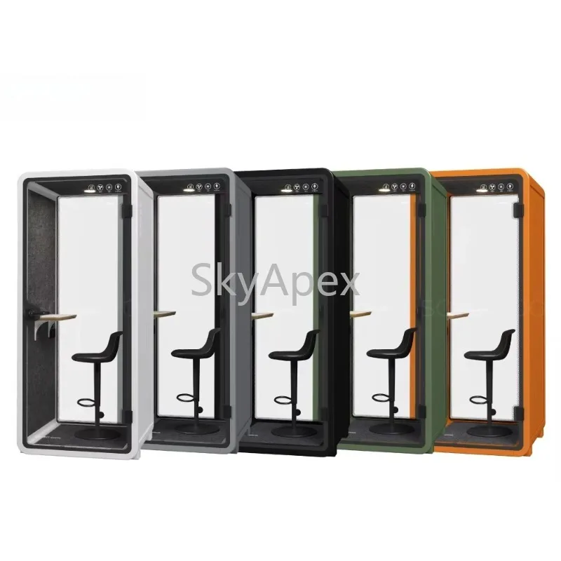 Movable Portable Acoustic Soundproof Booth Quiet Indoor Work Meeting Relaxation Pod  Easy Assemble  Modular Sturdy Durable Build