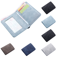 2023 New Style Mini Thin Men Wallet Card Holder Men'S Purse Coin Pouch Card Holder Short Vertical Pu Leather Wallet