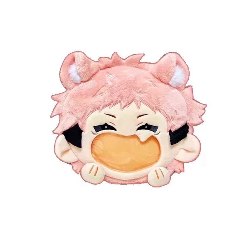 Anime Itadori Yuji Cosplay sac en peluche sourire visage Transparent Itabag Lolita sac à dos quotidien bandoulière sac à bandoulière rose clair
