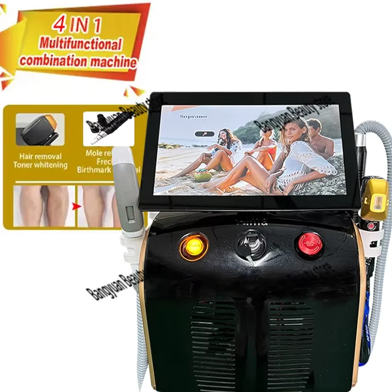 

Best-seller 4 In 1 Diode Laser Pico 808 Carbon Peeling RF Ipl Nd Yag Picosecond Laser Opt Hair Removal Tattoo Removal Machine