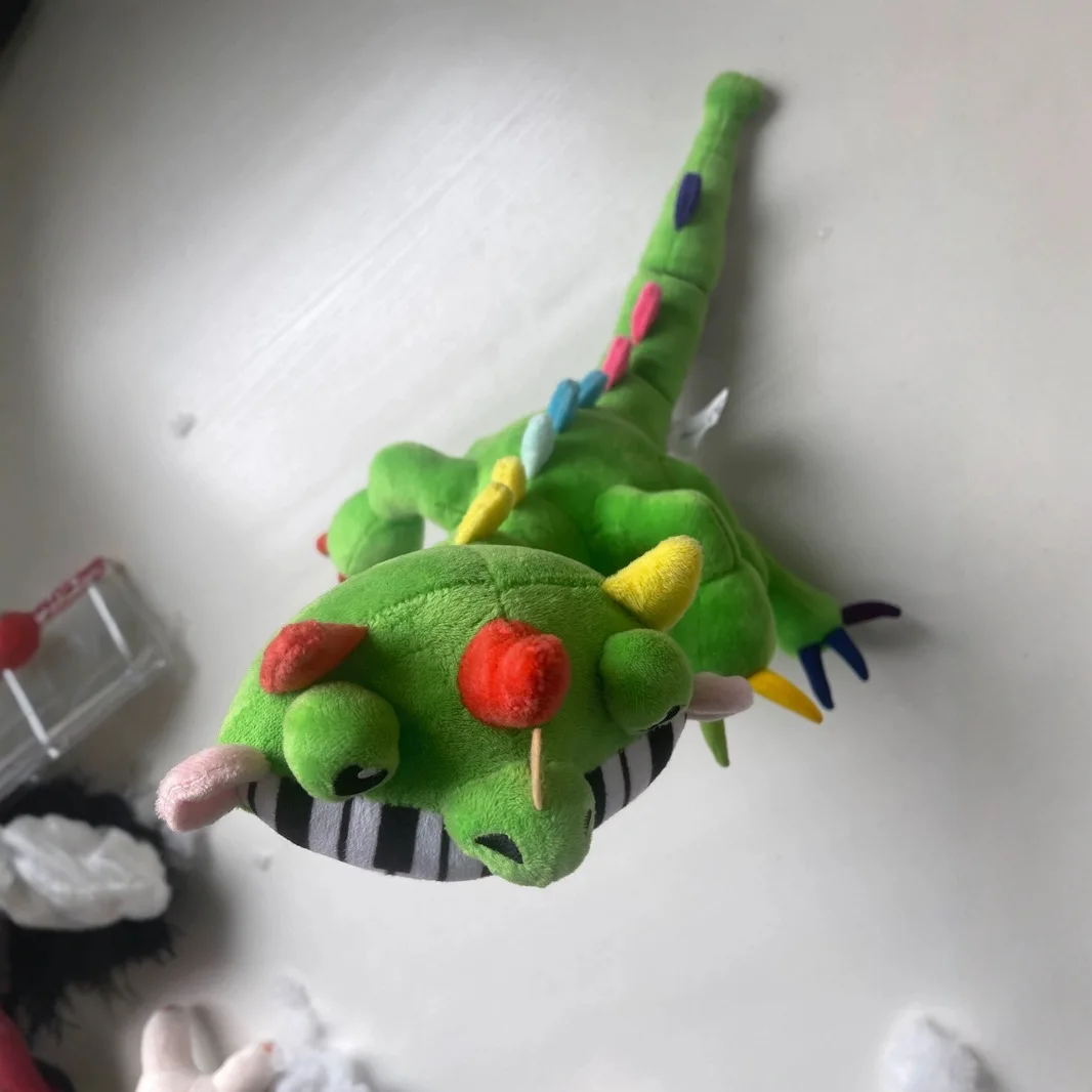 

33cm Pianosaurus Plush Anime Nightmare Critters Yarnaby Plushie Soft Doey Stuffed Green Dinosaur Pillow Doll Custom Toy Gift