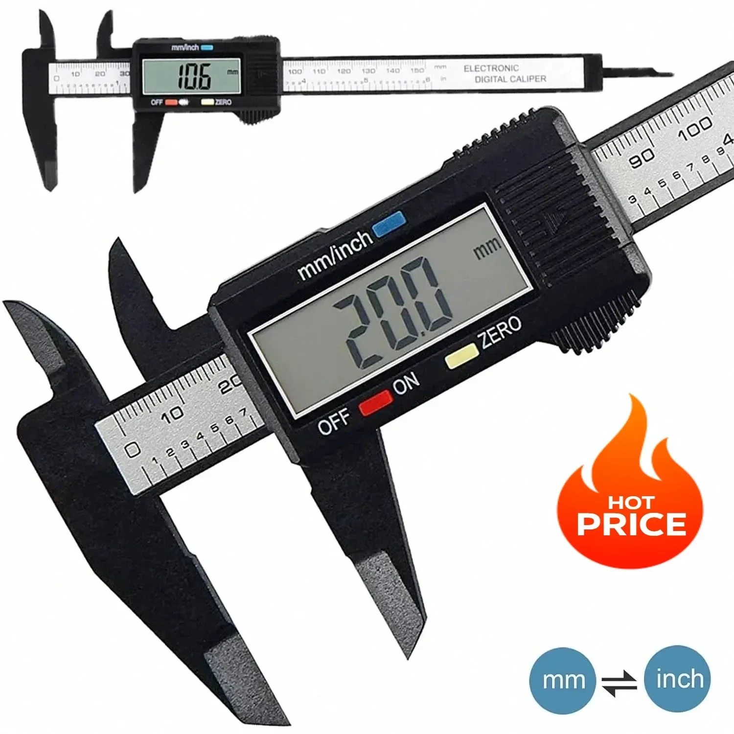 Precision Digital Caliper 150mm Carpentry Tools LCD Measuring Tool Woodworking Tools Electronic Vernier Micrometer!!!!