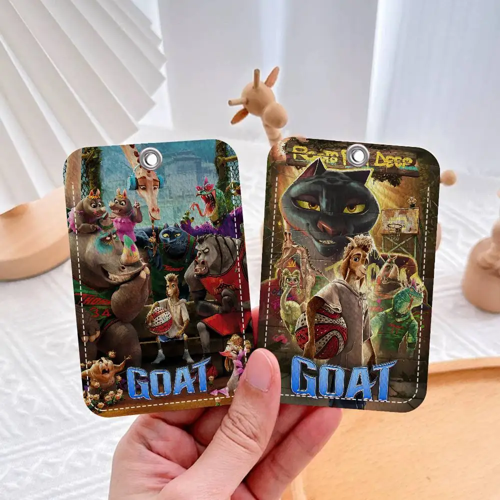 New Cartoon Anime G-Goat PU Soft Leather Rectangular Key Card Holder Induction Elevator Protection Cover Youth Faion Accory