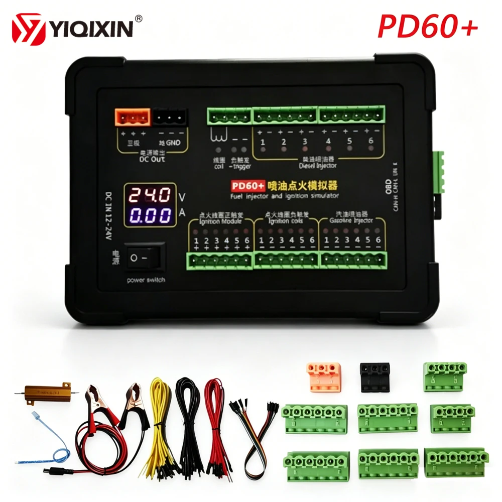

Upgraded PD60+ Fuel Injector Ignition Simulator ECU Maintenance Platform Gasoline Diesel Car Computer Board Testing Repair Tool