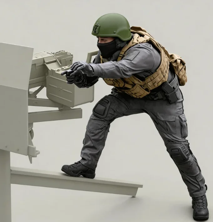 

1/35 resin soldier model kit white mold self coloring A-2188