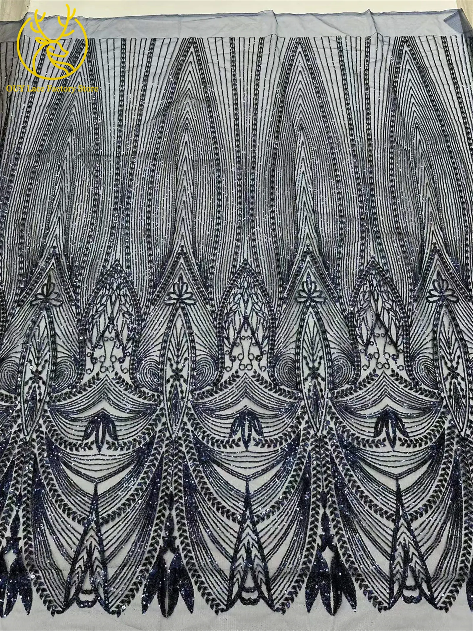 5 Yards Afrikanischer Spitzenstoff 2026 Hochwertige Französische Pailletten Perlenbesetzter Tüll Hochwertiges Nigerianisches Partykleid für Damen Hochzeitskleid – Detail 12