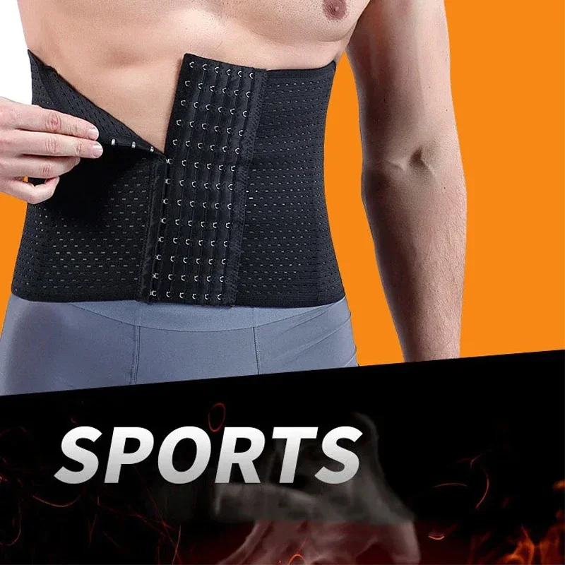 Waist Trainer Trimmer Belt Corset for Abdomen Belly Flatten Tummy Control Fitness Compression Shapewear Men Slimming Body Shaper