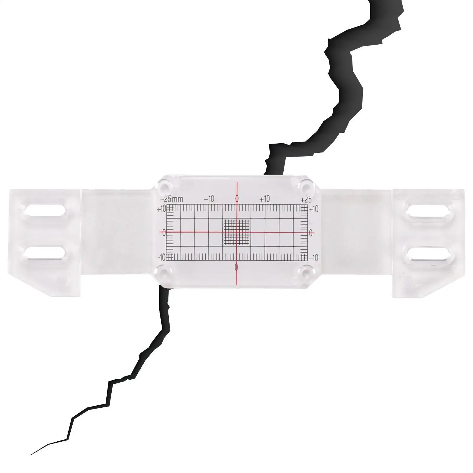Crack Gauge Concrete Crack Displacement Monitor Record Tool Detection Instrument for Buildings Wall Deformation Concrete Masonry