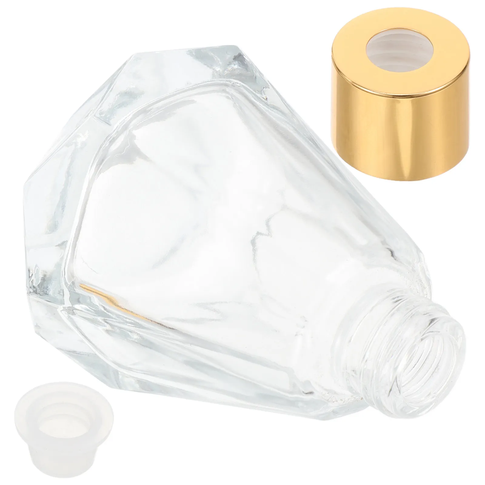 

2Pcs Thickened Glass Diffuser Bottles 60Ml Empty Refillable Aromatherapy Volatile Bottles for Fragrance Diffuse Household Table