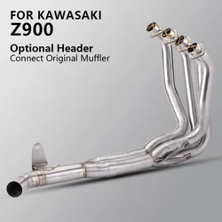 Motorcycle Exhaust System Modify Stainless Front Link Pipe Slip-On Optional 51mm Original Interface For Kawasaki Z900 2017-2023