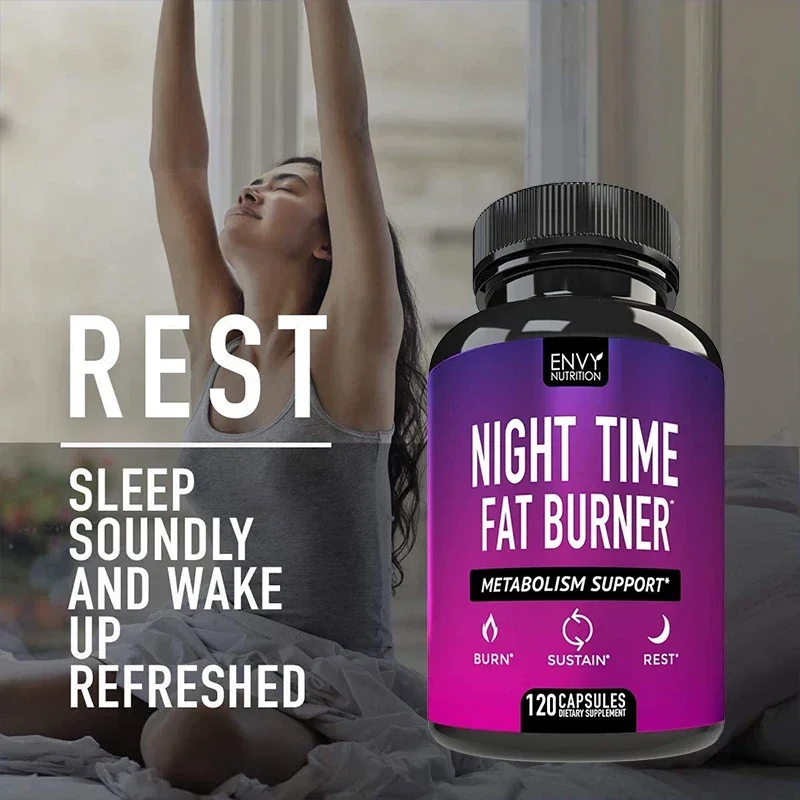 Nighttime Fat Burner - for Weight Loss, Detoxification, Digestion, Sleep Aid, Metabolism Boost, Appetite Control, Immunity