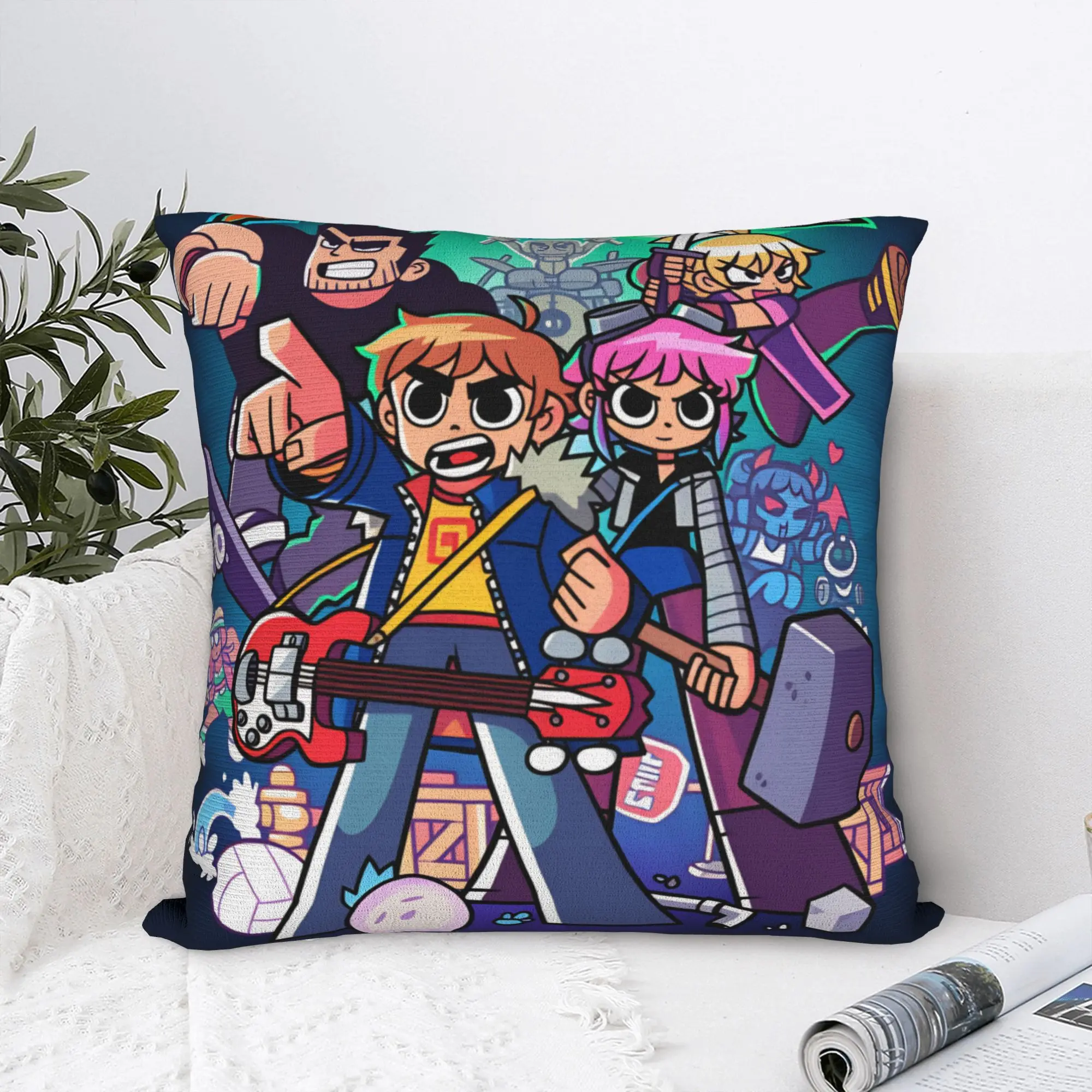 Scott Pilgrim Vs The World Anime Pillow Cover  Comfy Cushion Cover Morden Pillow Case For Sofa Car Home Decor