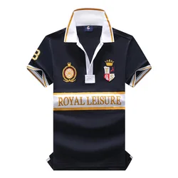2026 Summer Men's Polo Shirt Royal Leisure Sports Business Male Streetwear Short Golf Collar T Shirt European Oversize XS-7XL