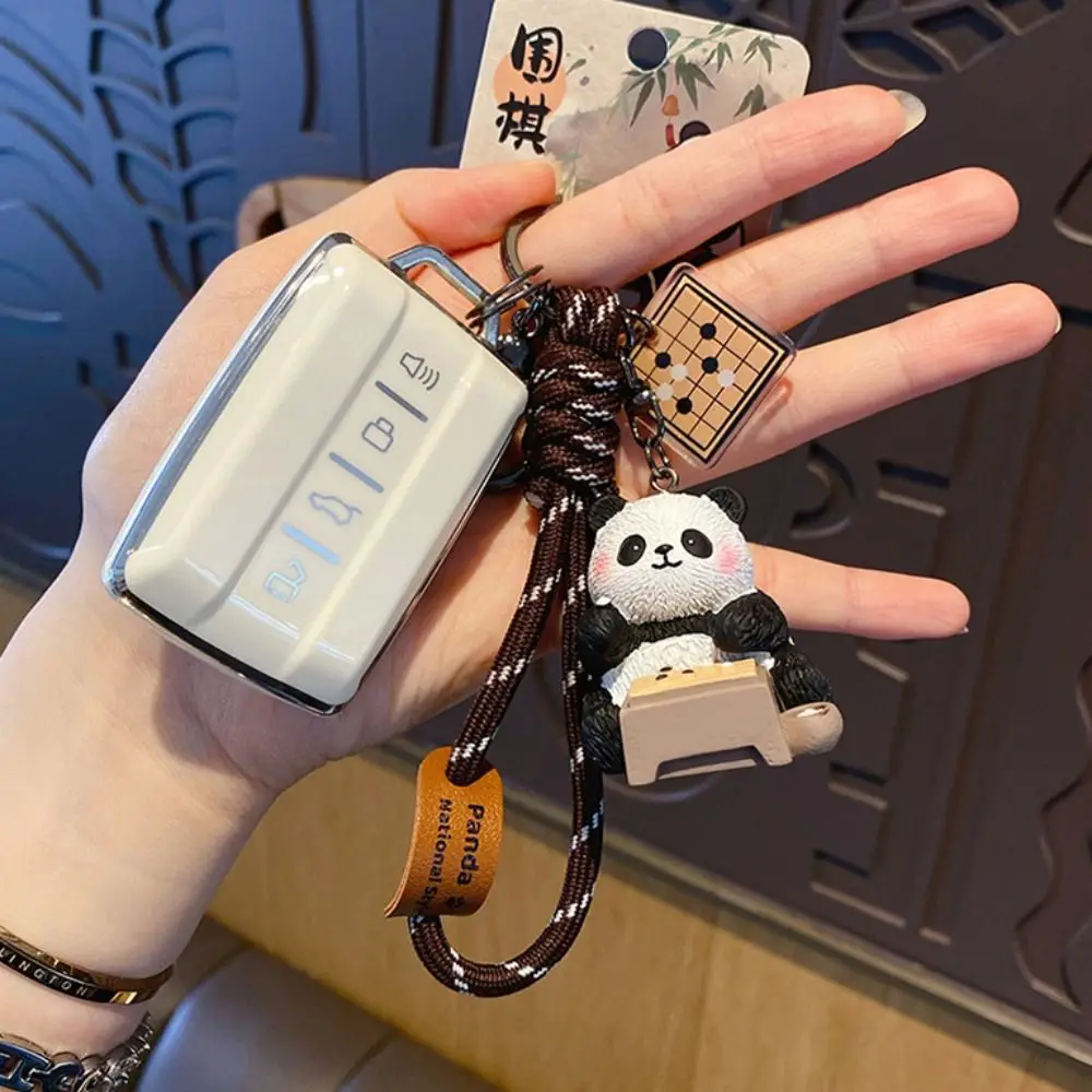 

Lovely Cartoon Panda Keychain Kawaii Bag Hanging Panda Dolls Pendant Ornaments Chinese Style Car Key Ring Key Decor