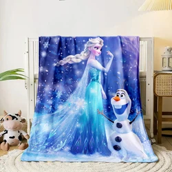 Frozen Elsa Cartoon printed flannel thin blanket. Four seasons blanket. for sofa, beds, living room, travel picnic blanket gifts