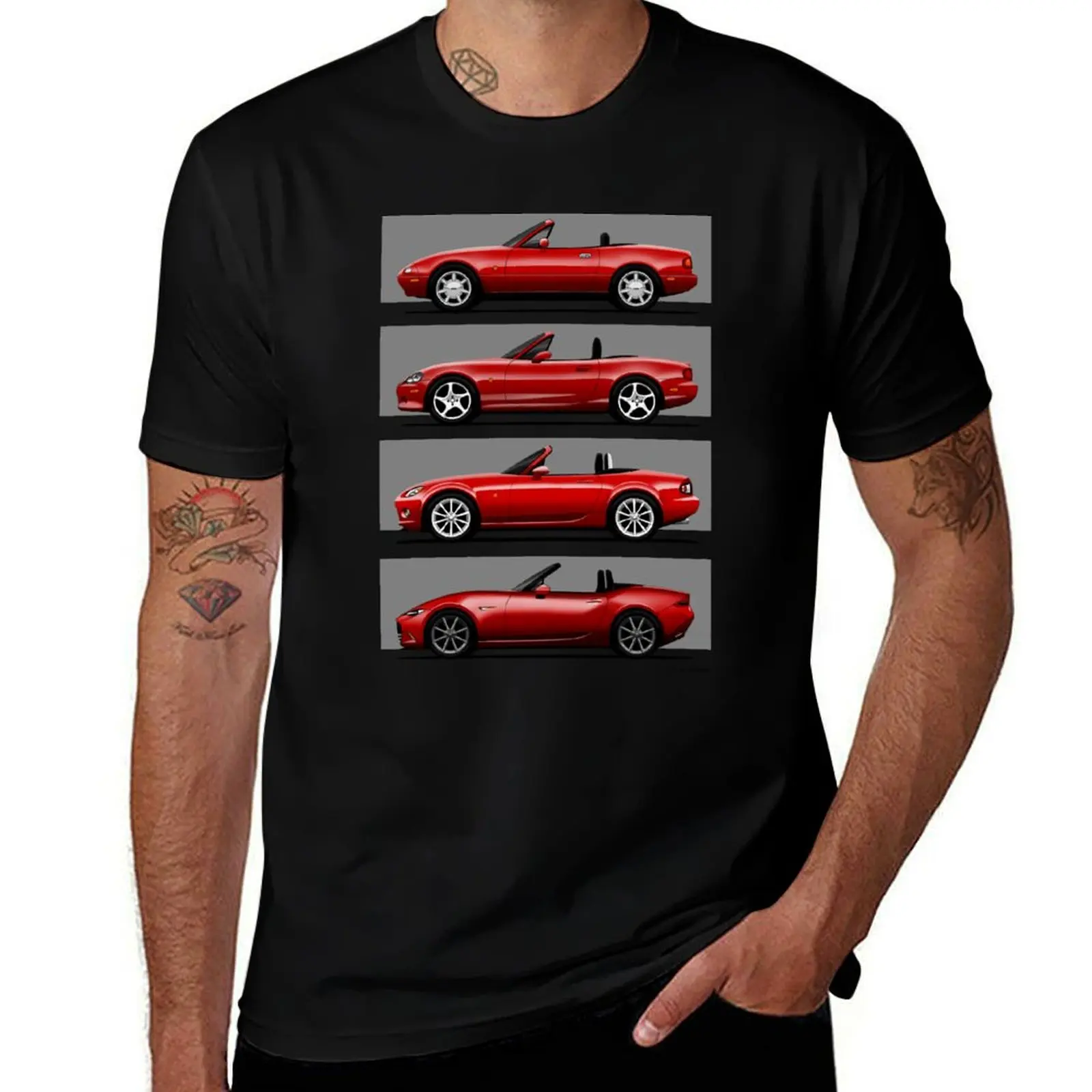 

The four generations of the classic roadster convertible sports car T-Shirt Festive Simple T-Shirt