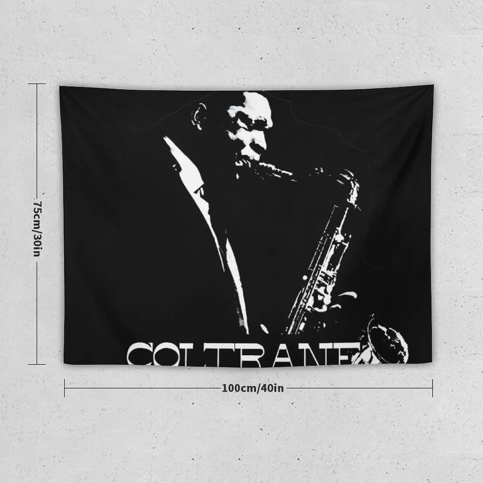 HD Trane - John Coltrane - b&w plain design HIGH DEFINITION Tapestry Room Decor For Girls Tapestry