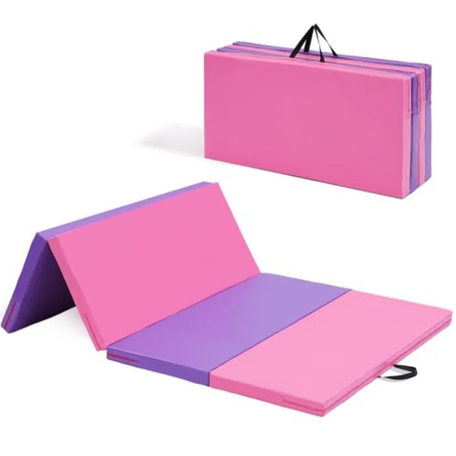 

ZENOVA Gymnastics Mat 6'x3'x2''/4'x8'x2'' Exercise Mat Gym Mat for Home Aerobics Workout Foldable Tumbling Mat Gifts