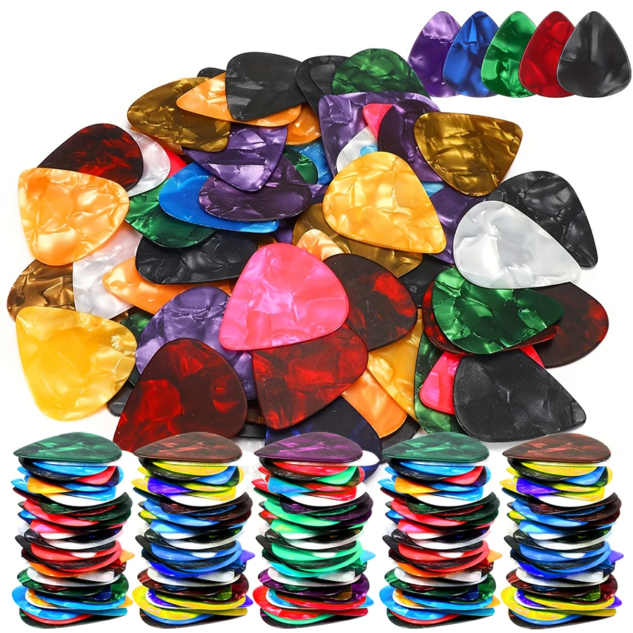 10-50 Uds. De púas de guitarra SLL de 0,5mm, patrón de barco aleatorio, púas ABS para guitarra, ukelele, bajo, instrumento Musical, accesorios de rendimiento