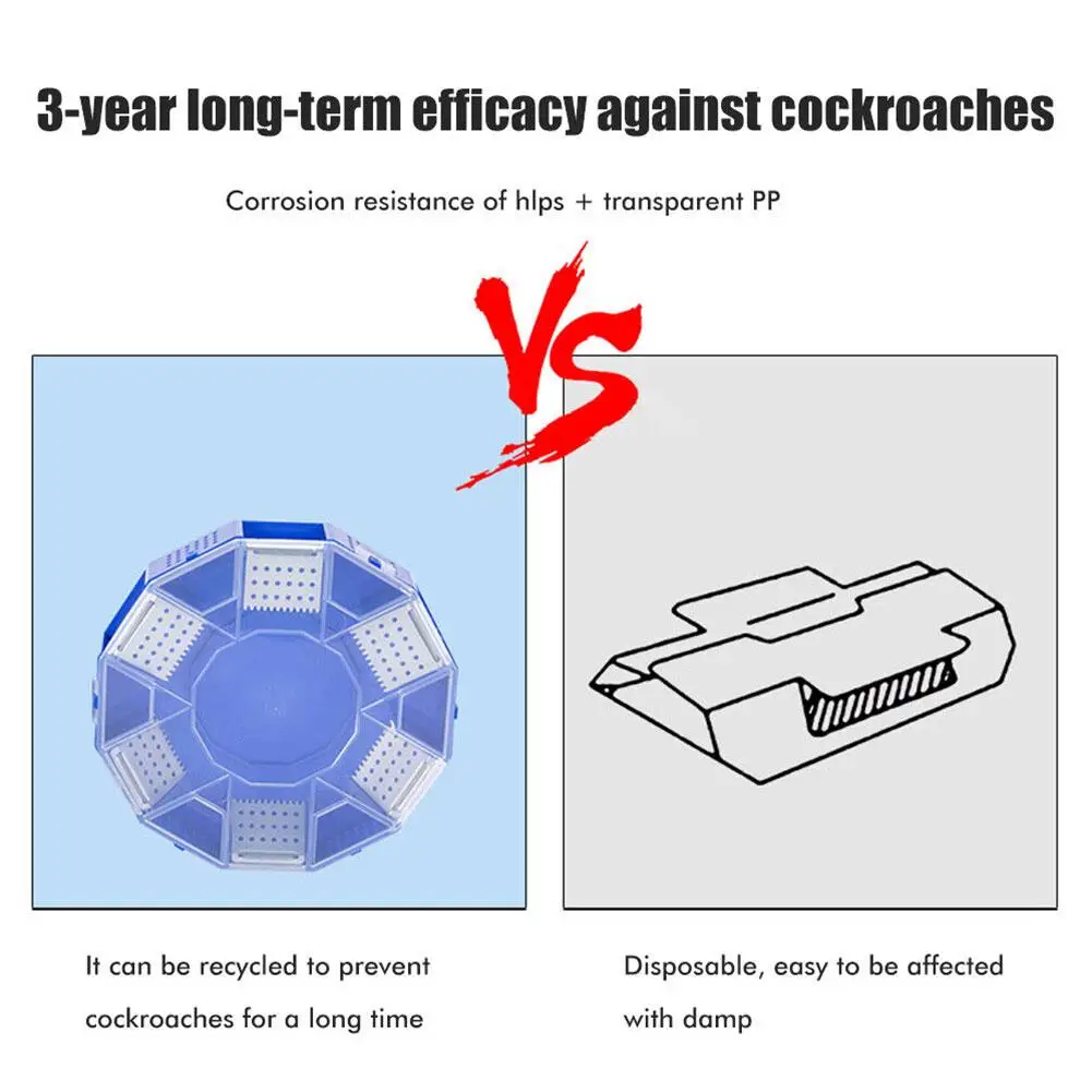 Reusable Non-Toxic Cockroach Trap - Effective Insect Control Tool (Bait Not Included), Solves Cockroach Infestation/Toxic