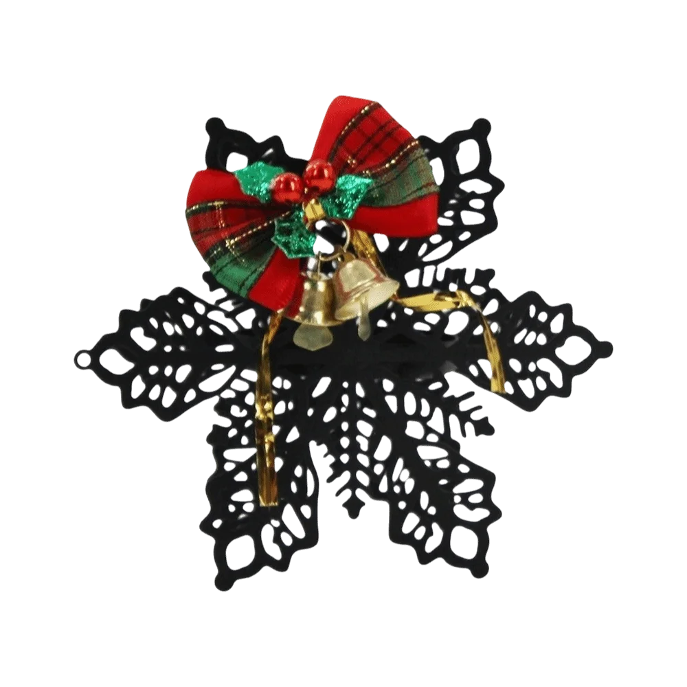 Deer Elk Christmas Candle Holder Snowflake Bell Christmas Ornaments Bow Hollowed-out Xmas Desk Decoration Mantel Decor