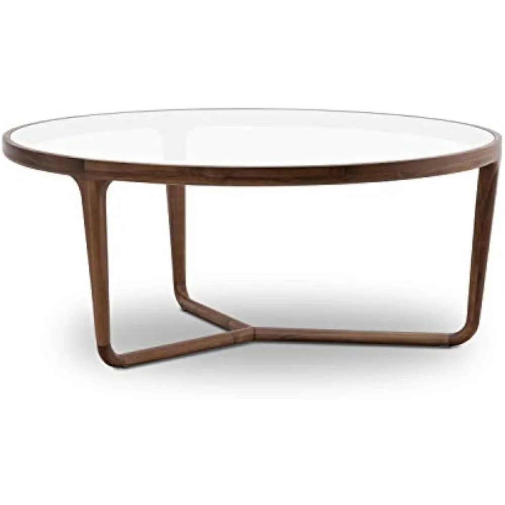 POLY & BARK Ciro Table basse ronde Noyer