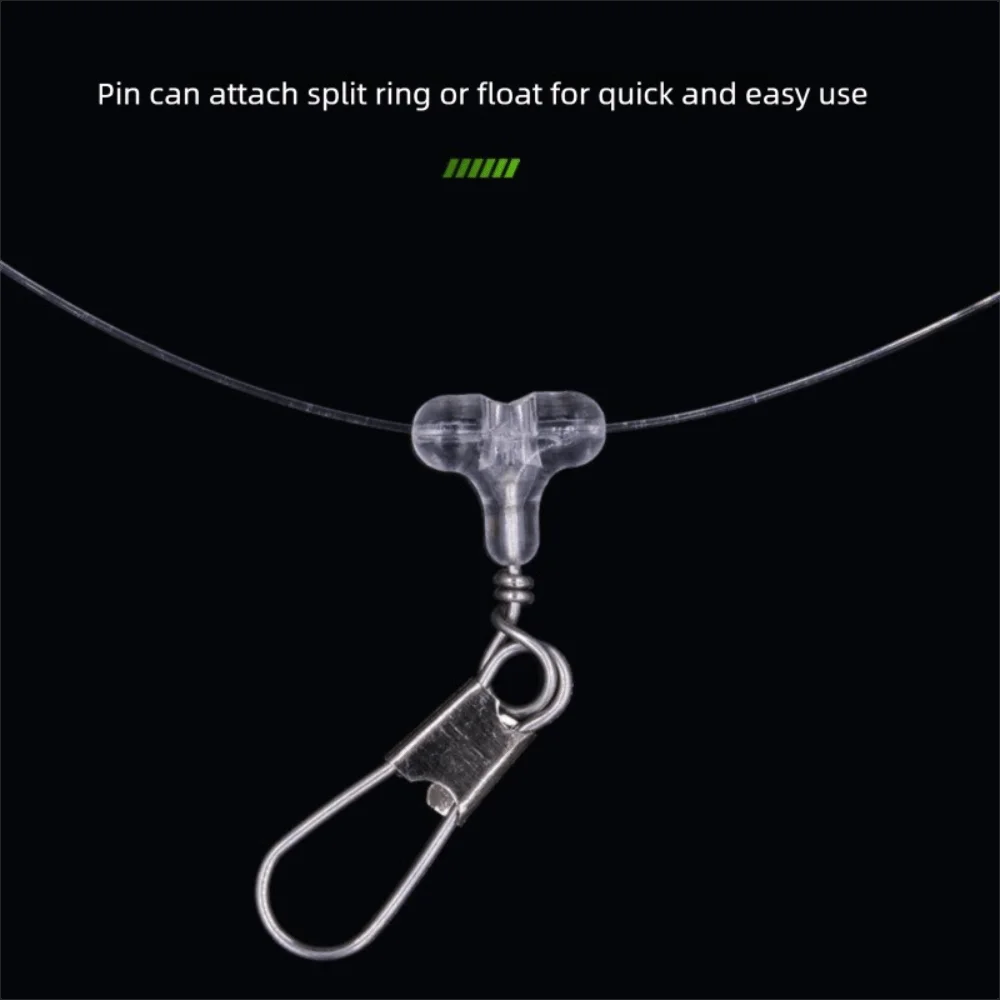 30 قطعة موصل شفاف الصيد الخرز البيضاوي مزدوج الصليب هول Sabiki تلاعب واضح 3 طريقة موصل تزوير #4