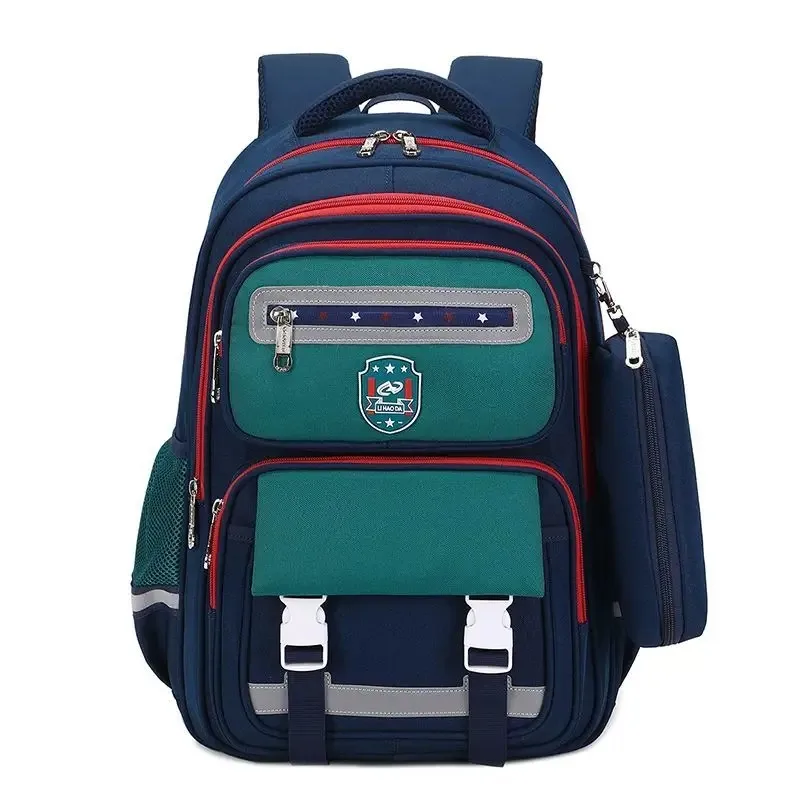 New Spine Protection Schoolbag for Primary School Students from Grade 1 to 6 Large Capacity Good-looking Children Backpack