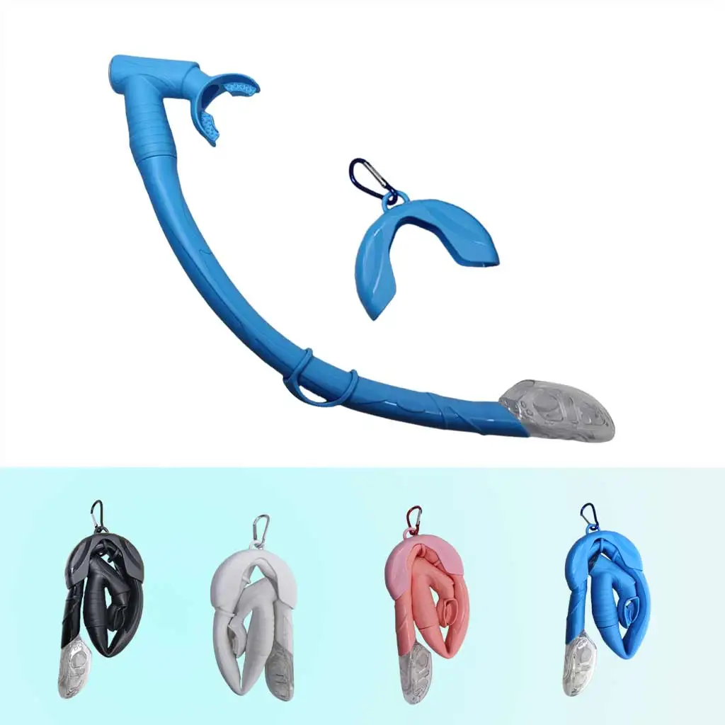 Diving Snorkel Silicone Full Dry Tube Underwater Diving One way purge valve Snorkeling Air Breathing Tube Hose