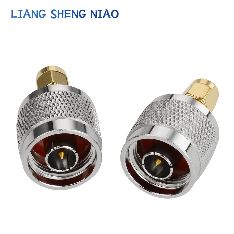 Pure copper gold-plated N-revolving SMA internal thread male head inner hole adapter NJ-RPSMAJ conversion connector