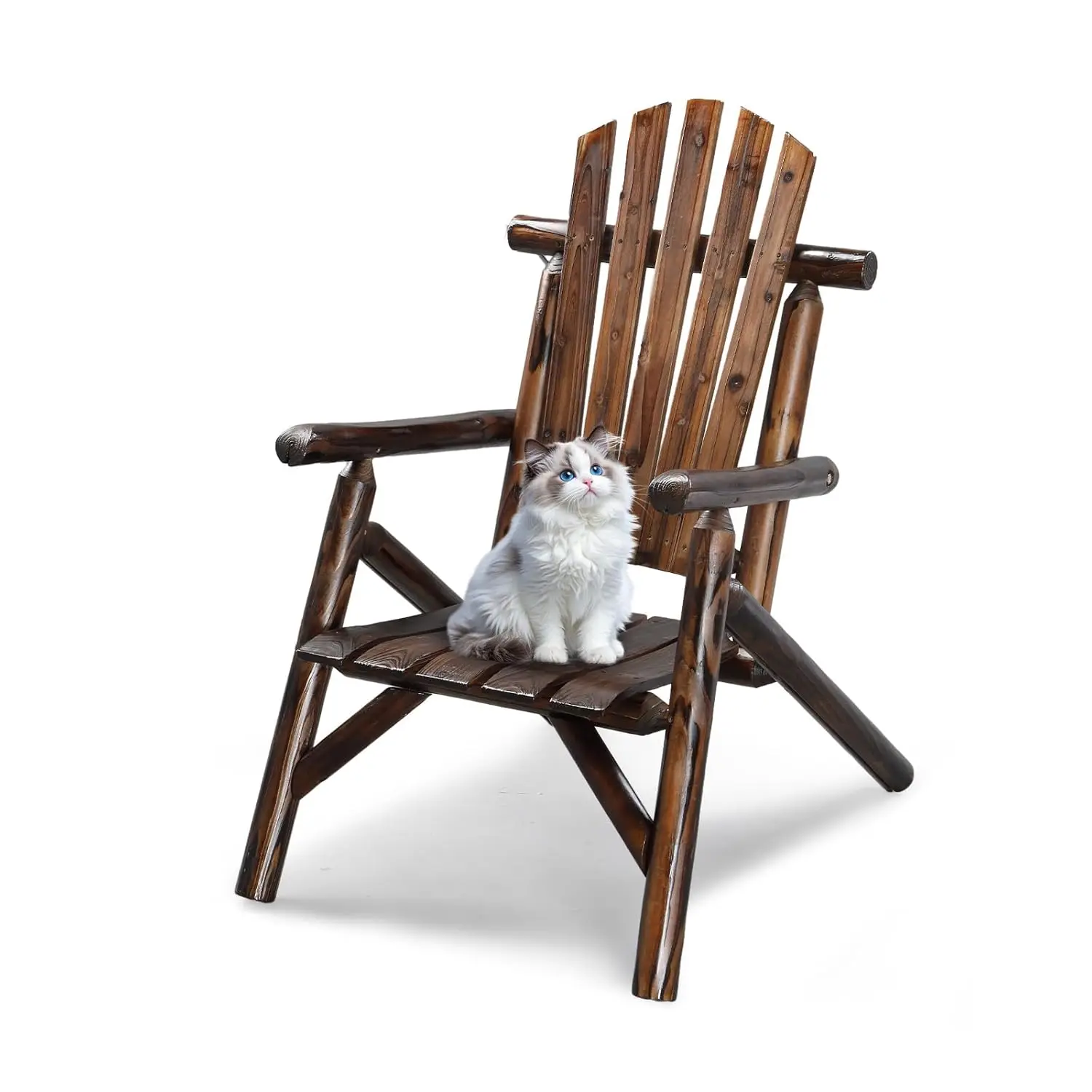 

Solid Wood Adirondack Chair Outdoor Fire Pit Patio Deck Garden Lawn Heavy Duty Armchair 1pc, Custom