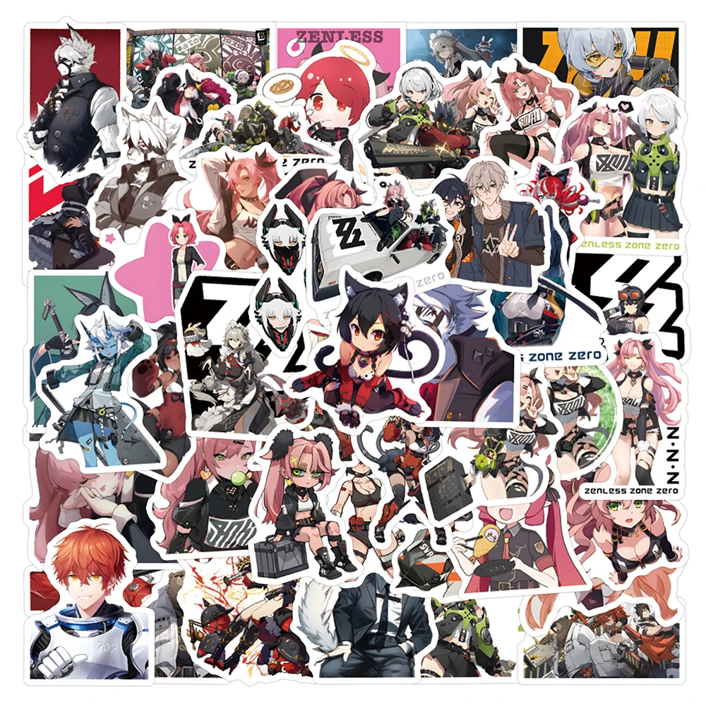 50pcs Belle Wise Zenless Zone Zero Stickers Nicole Von Lycaon Hoshimi Miyabi Nekomiya Mana Corin Wickes Sticker Decoration