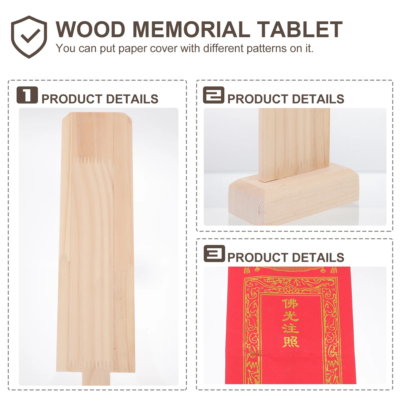 

Ancestral Rack Wood Memorial Tablet Halloween Temporary Memorial Tablet Haunted House Prop Festival Decoration Day Of The Dead