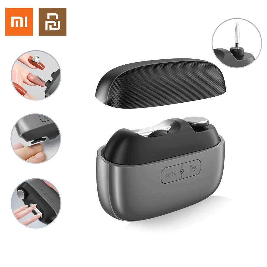 

Xiaomi 3in1 Electric Nail Trimmer Auto Polisher File Sander LED Light Clipping Storage Nail Care Portable Electric Nail Clipper