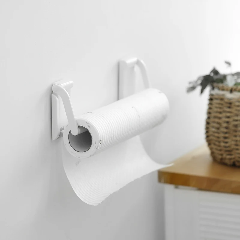 Simple Toilet Paper Holder, Kitchen Refrigerator Magnet , Wall-Mounted Magnetic Storage Rack Cling Film Hanger