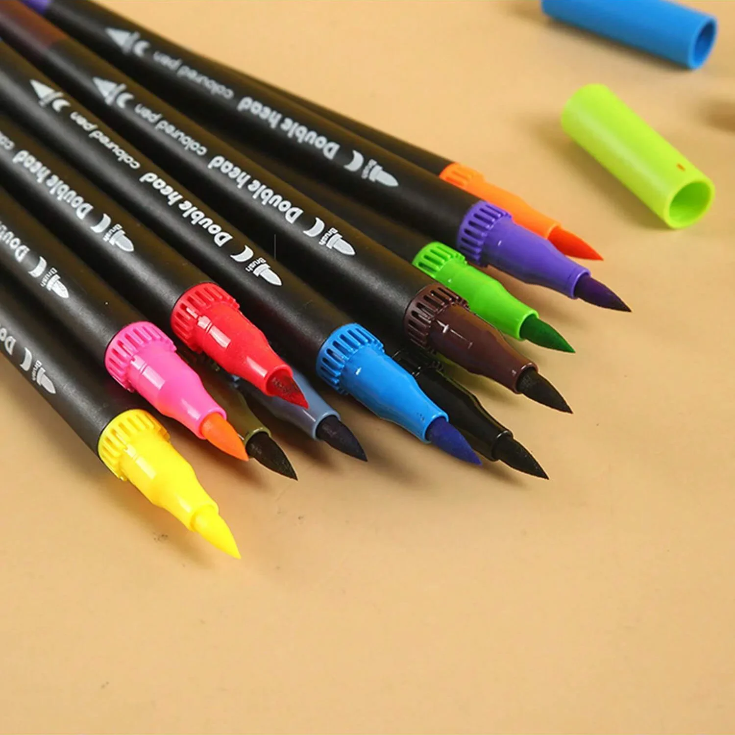 12-120 لون علامات مجموعة المزدوج تلميح فرشاة القلم غرامة تلميح اللوحة المائية أقلام تلوين أقلام لمستلزمات الرسم الفني مانغا