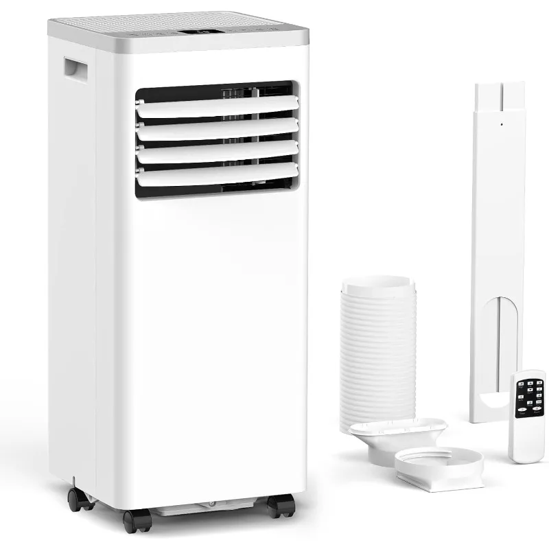 8,000 BTU Portable Air Conditioners Cools Up to 350 Sq.Ft, 4 Modes Portable AC with Remote/LED Display/24Hrs Timer for Home