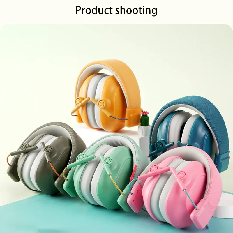 A children\'s anti-noise earmuffs aircraft decompression learning drum set noise-cancelling headset with soundproof headphones