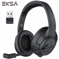 EKSA H6 Wireless Headphones Bluetooth 5.0 Office Headset with USB Dongle ENC Call Noise Cancelling Mic 30H Playtime For Computer