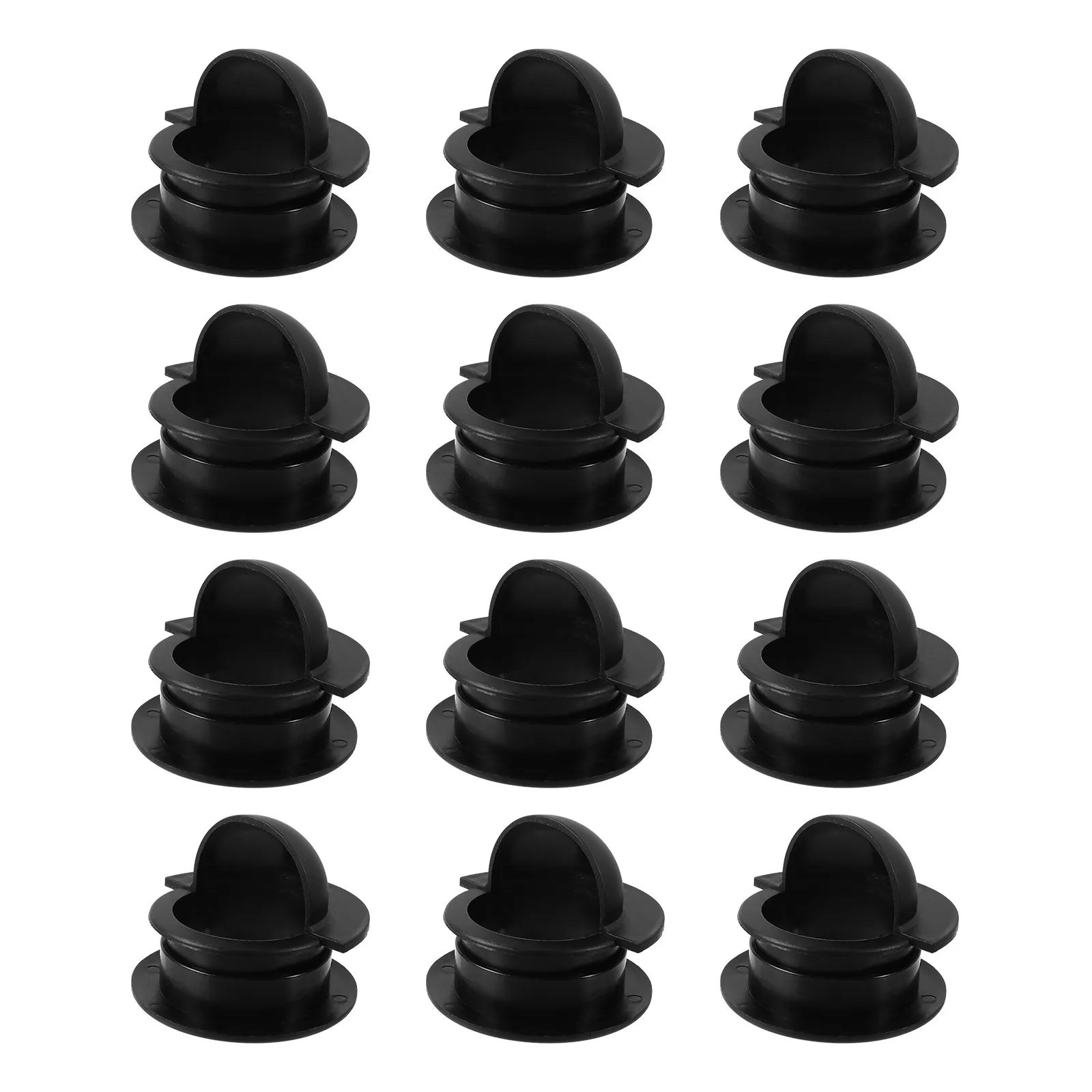 

12Pcs Universal Entry Dishes for Standard Foosball Tables Black Plastic Football Machine Fittings Accurate Ball Serving